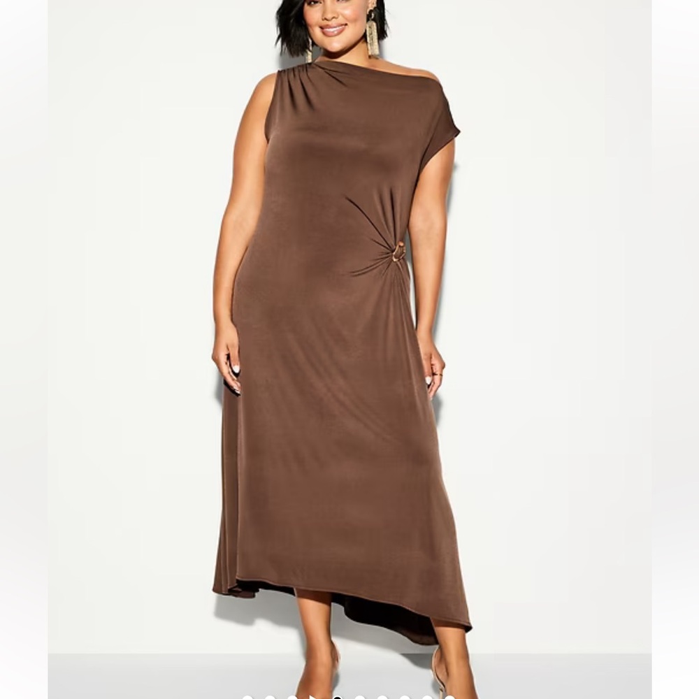 Elegant Brown Women's Dress